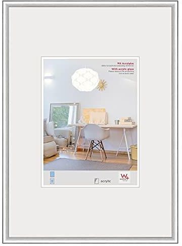 walther design Nuova cornice di plastica stile di vita Vetro artistico 59,4X84 ARGENTO KVX684S