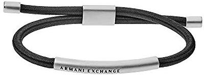 ARMANI EXCHANGE MĘSKA BRANSOLETKA ZE STALI NIERDZEWNEJ Z ZAPIĘCIEM NA SUWAK, 23 CM, STAL NIERDZEWNA