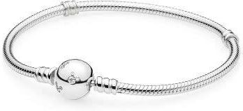 PANDORA , DISNEY, MOMENTS SPARKLING MOUSE SNAKE CHAIN BRANSOLETKA, SIZE 18, SREBRO SZTERLINGOWE, CYRKONIA