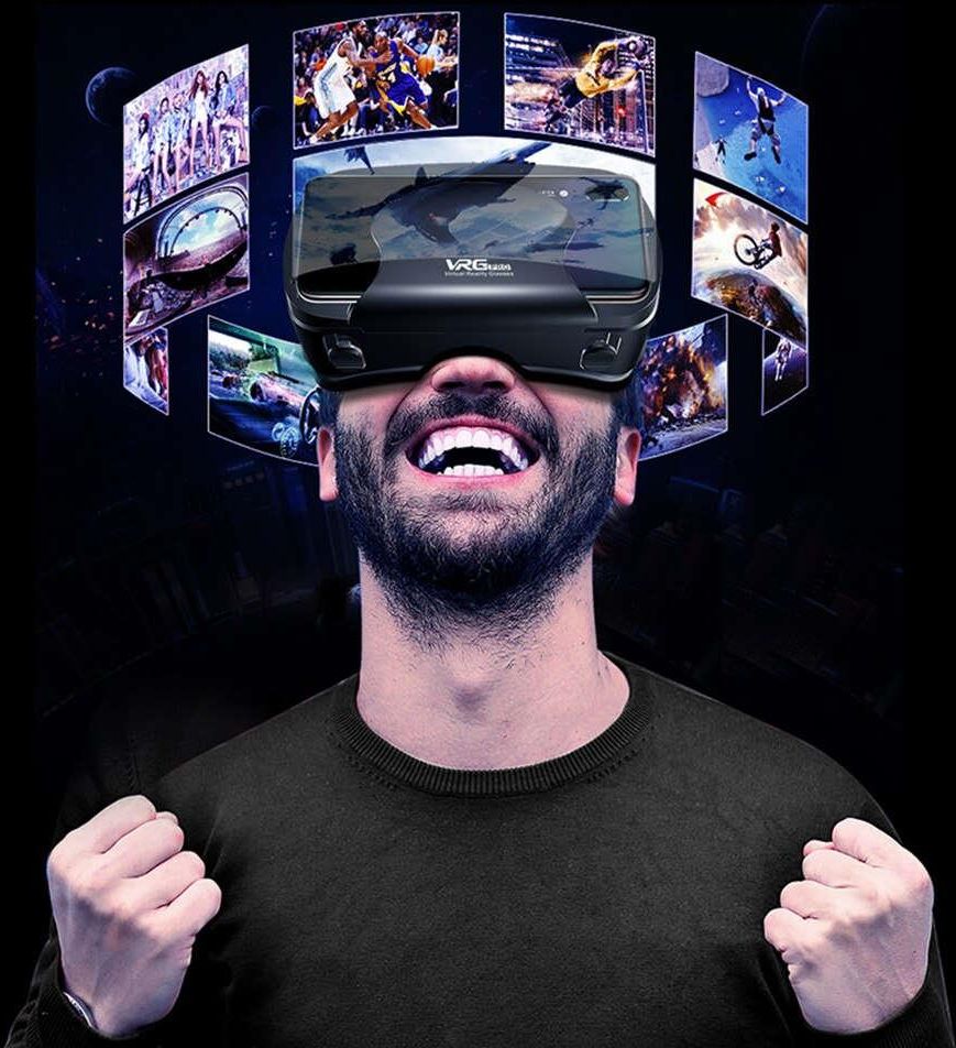 ALOGY Okulary gogle VR VRG PRO 3D wirtualna rzeczywistość na telefon 3.5-7" Czarne - zdjęcie 2 ALOGY Okulary gogle VR VRG PRO 3D wirtualna rzeczywistość na telefon 3.5-7" Czarne