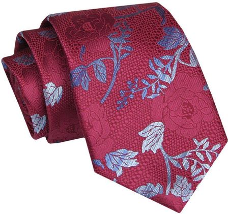 Krawat - ALTIES - Czerwony w Kwiaty KRALTS0864