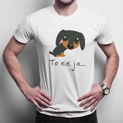 To nie ja... - męska koszulka z nadrukiem dla miłośnika psów