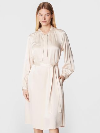 Peserico Sukienka codzienna S02183A Écru Regular Fit