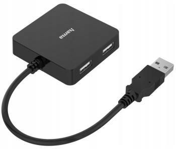 Hama HUB USB pasywny 4xUSB 2.0 czarny (54148)