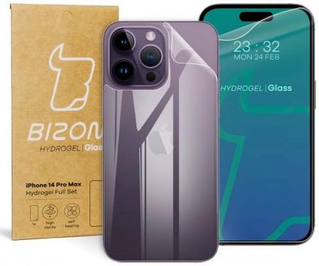 Folia Hydrożelowa Na Tył I Przód Bizon Glass Hydrogel, Iphone 14 Pro Max