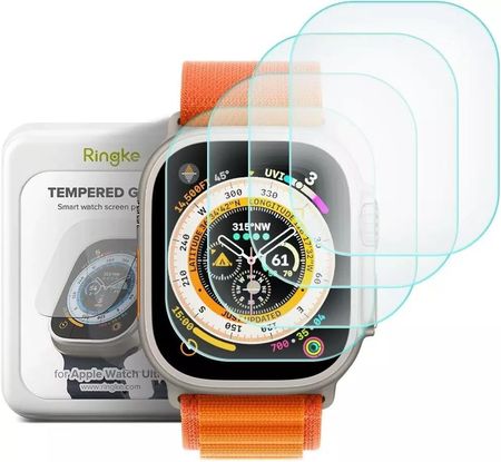 Szkło Hartowane Ringke Id Fc Glass 4-Pack Apple Watch Ultra (49 Mm) Clear