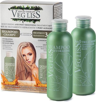 Alterlook Professional Veg Liss Fito Therapy - Zestaw Po Keratynowym Prostowaniu Włosów Szampon I Odżywka 2X250Ml