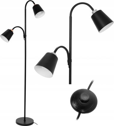 Toolight Lampa Stojąca Podłogowa Nowoczesna Czarna Loft (App9242F)