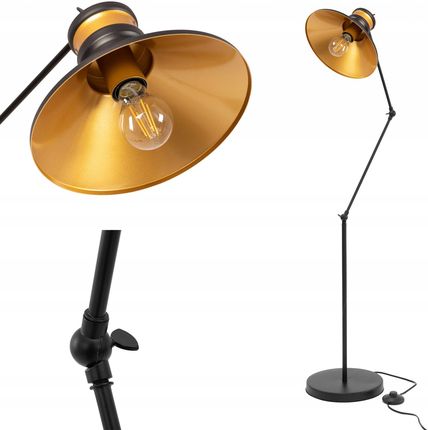 Toolight Lampa Stojąca Podłogowa Black Loft Czarna Asti B (App542Astib)