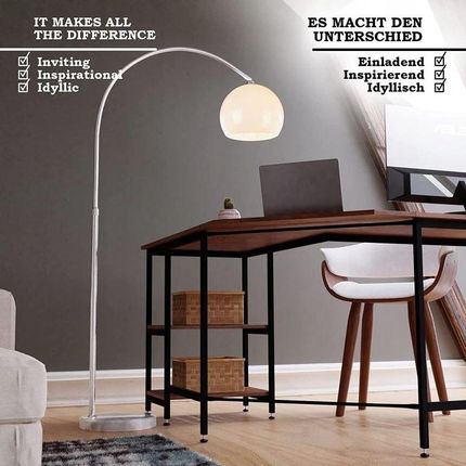 Jago Lampa Podłogowa Łukowa Biała 145 220Cm (Jg88966) - zdjęcie 2