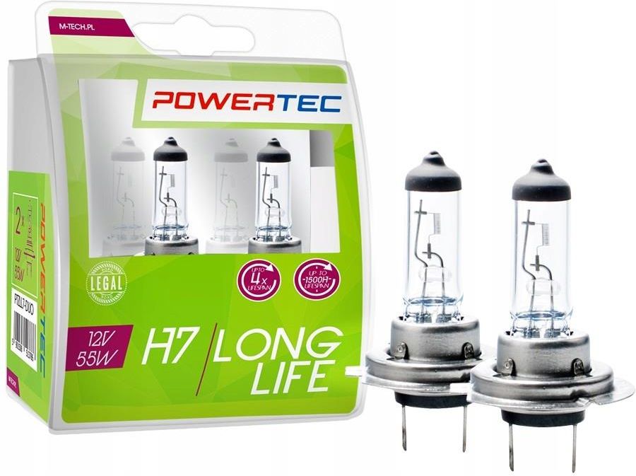 Żarowka samochodowa INNY ŻARÓWKI POWERTEC LONG LIFE H7 +15TYŚ GODZIN 315072  - Opinie i ceny na