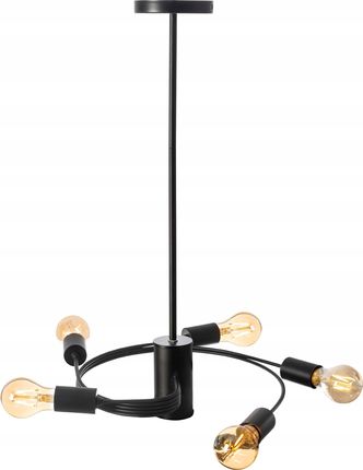 Toolight Lampa Sufitowa Żyrandol App739 Czarna 5 Loft (Osw01104)