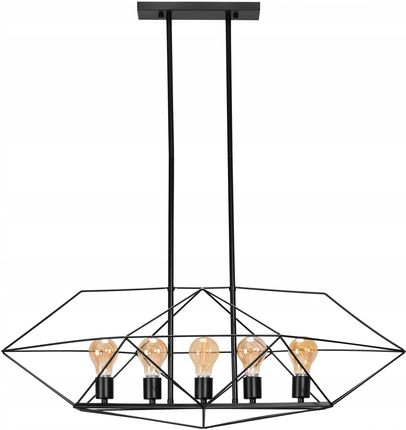 Toolight Druciana Lampa Sufitowa Loft Czarna Black E27 (Osw05561)