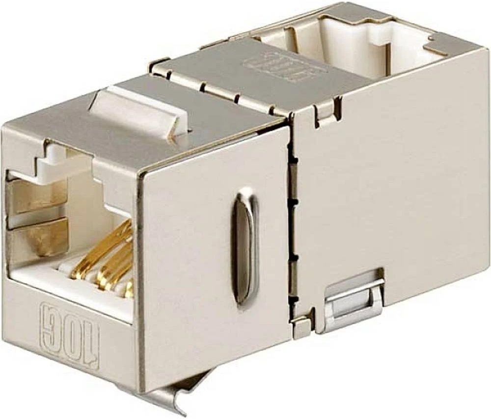 Rutenbeck PrzejŚciÓwka Adapter Lan Rj45 Cat6 Winkelkupplung 1x ZŁĄcze ŻeŃskie Rj45 1x 