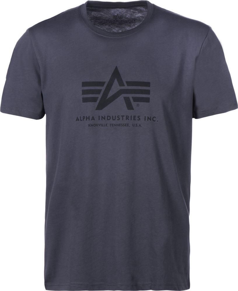 ALPHA INDUSTRIES Basic T Ml Maglietta Uomo: T-shirt Regular Fit Con Logo Serigrafato. Dettagli: Collo A Coste E Bandiera Sulla Manica.