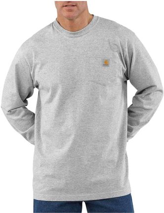 Koszulka męska z długim rękawem Carhartt Pocket T-Shirt L/S HGY Heather Grey