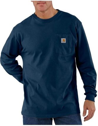 Koszulka męska z długim rękawem Carhartt Pocket T-Shirt L/S NVY granatowy
