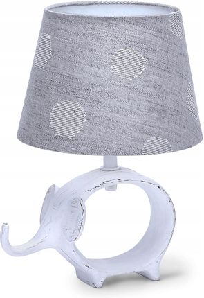 Aigostar Ceramiczna Lampa Stołowa Nocna E14 40W Biały Słoń (12539)