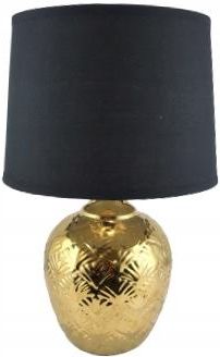 Ewax Lampa Ceramiczna Złota Z Czarnym Abażurem 60,5 Cm (Ewax6044)