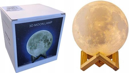 Iso Trade Lampka Nocna Świecący Księżyc 3D Lampa Moon Light
