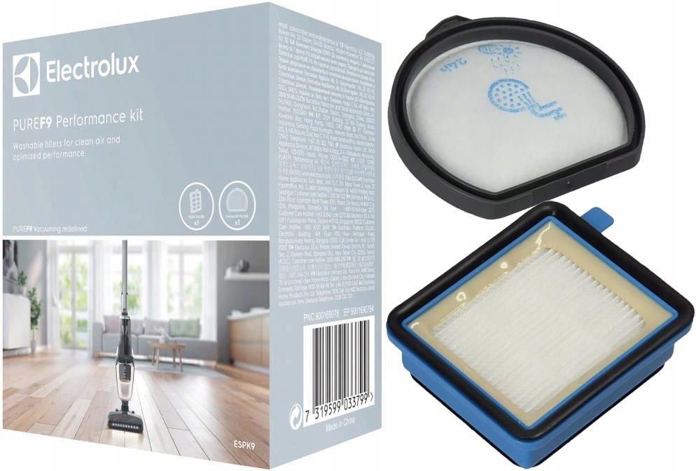 Kit Filtri Lavabili Per Electrolux PURE F9 – Modello 900169078, Cattura Polvere Fine E Protegge Il Motore (Filtro Di Uscita + 1 Lavabile)