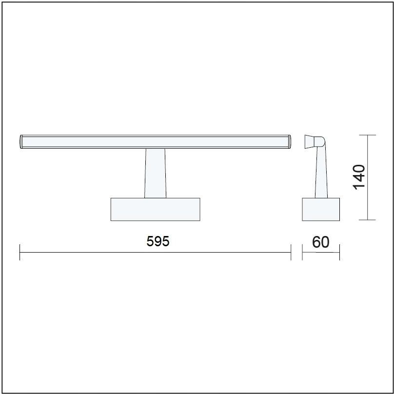 Kwazar Luminaire LED Applique murale 45 cm Salle de bain murale 12W Kwazar Luminaire LED Applique murale 45 cm Salle de bain murale 12W