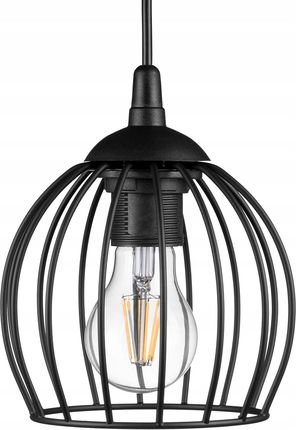 Ledigo Lampa Wisząca Sufitowa Kulka Loft Druciana Czarna (Brak)