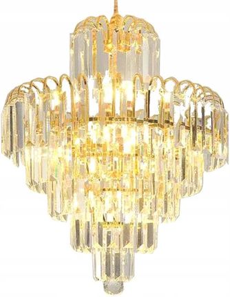 Toolight Lampa Wisząca Glamour Kryształowa Gold Złota E14 (312358)