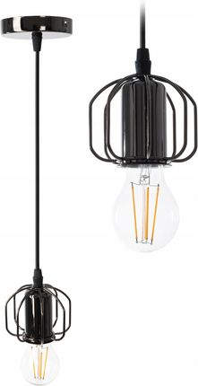 Toolight Lampa Sufitowa Wisząca W Stylu Loft Black Shine (Osw08563)