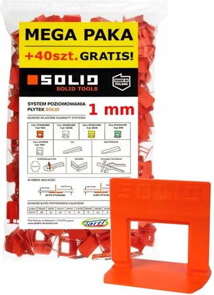 Solid Klipsy Do Poziomowania Płytek Klips 1mm 440s