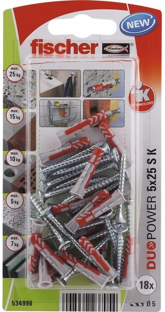 Cheville Nylon à collerette FISCHER SX 5X25 - s