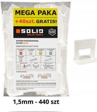 Zdjęcie SOLID 1,5MM KLIPSY 440SZT SYSTEM POZIOMOWANIA PŁYTEK 6471 - Ożarów Mazowiecki