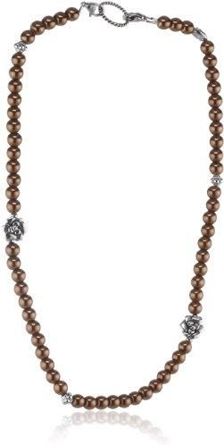 Edc By ESPRIT Collana Donna Glamour Chic Punky | Acciaio Inox Rodiato Con Cristalli Viola | Modello EENL10236A420