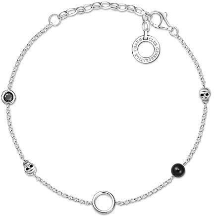 Thomas Sabo Bracciale In Argento 925 Con Onice E Zirconi, Modello A2134-027-11-L19v, Regolabile - 3