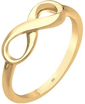 ELLI INFINITY PIERŚCIONEK DAMSKI, POZŁACANY, SREBRO PRÓBY 925 E SREBRO, 56 (17,8 MM), COLORE: ZŁOTO, COD. 0604290115_56