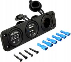 Zdjęcie APTEL PLS37A GNIAZDO ZAPALNICZKI 12V USB 2.1A WOLTOMIERZ - Warka