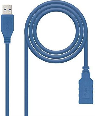 Cavo USB 3.0 Tipo A/M - Micro USB B/M 1 Metro Blu Per Trasferimento Dati 5Gbps - 2