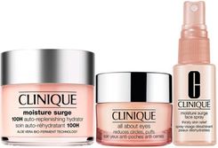 CLINIQUE MOISTURE SURGE KREM DO TWARZY 125 ML + KREM POD OCZY 15 ML + SPRAY DO TWARZY 30 ML ZESTAW