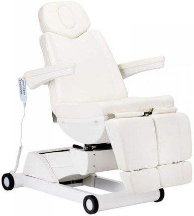 Fotel kosmetyczny elektryczny obrotowy AZZURRO GF873 Pedicure - biały