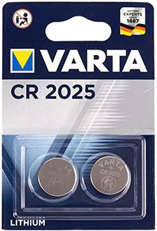 VARTA BATERIE ELEKTRONIKA CR2025 LITOWE OGNIWO GUZIKOWE 3 V BATERIA 2 SZT. W ORYGINALNYM BLISTRZE