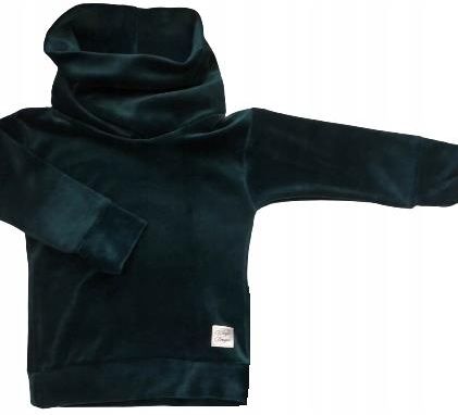 Bluza welurowa z kominem rozmiar 152