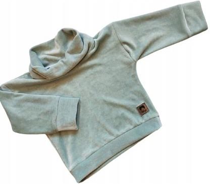 Bluza welurowa z kominem rozmiar 92