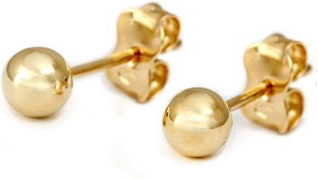 Lovrin Złote kolczyki 585 kuleczki 3mm sztyft 0,32g