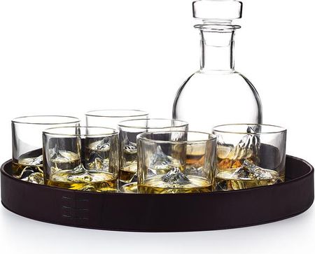 Liiton Karafka Do Whisky Everest Luxury Ze Szklankami, Podstawkami I Tacą 14 El.