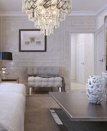 Żyrandol z kryształkami ułożonymi we wzór K-8170 z serii TOSCANA GOLD - zdjęcie 2