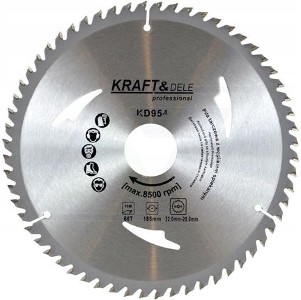 Kraft&Dele Tarcza Do Cięcia Drewna 185/20Mm 60T Kd954 Kraft