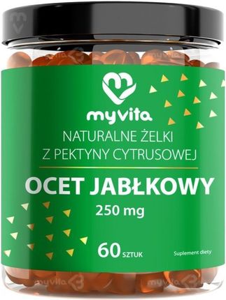 MyVita Ocet Jabłkowy 250 mg żelki z pektyny cytrusowej 60 żelek