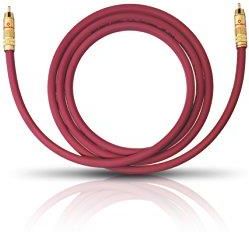 Oehlbach NF 214 Master 100 Cinch Kabel Set - 2x1m, Verzilverd Koper, Meervoudige Afscherming - Bordeaux