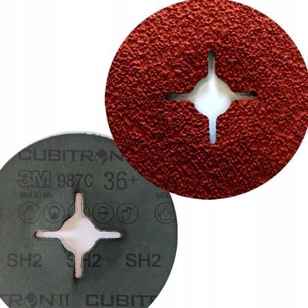 Dischi Fibrati 3M Cubitron II 125mm - 5 Pezzi Grana 36+ Per Smerigliatrice Angolare