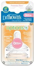 Dr. Browns Wn0201 Smoczek Szeroka Szyjka Premmie 2 Pak Do Butelki Options